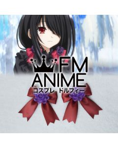 Date A Live Kurumi Tokisaki Bow Headdress Flowers Cosplay