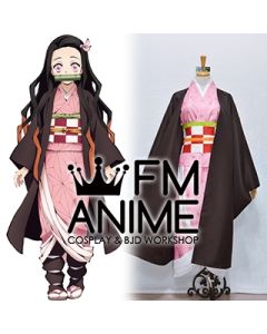 Demon Slayer: Kimetsu no Yaiba Nezuko Kamado Kimono Cosplay Costume