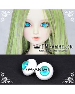 16mm Lake Green & Blue Pupil BJD Dolls Glass Eyes Eyeballs Accessories
