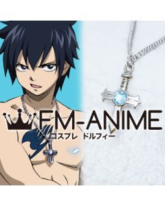 Fairy Tail Gray Fullbuster Silver Cross Necklace Cosplay Accessory Prop