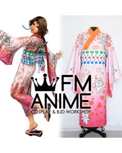 Final Fantasy X-2 Yuna Kimono Cosplay Costume