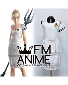 Final Fantasy XV: A New Empire LunaFreya Nox Fleuret White Dress Cosplay Costume