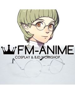 Fire Emblem: Three Houses Ignatz Silver Circular Frame Clear Lens Glasses Cosplay Accessory Prop