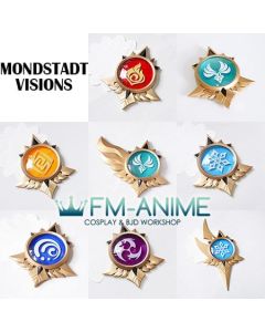 Genshin Impact Mondstadt Visions Element Cosplay Props Accessories