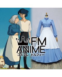 Howl's Moving Castle Sophie Blue Dress Cosplay Costume