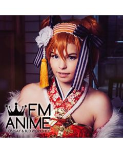 Love Live! Honoka Kousaka UR Card Happy New Year Kimono Cosplay Wig