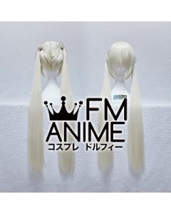 Medium Length Twintails Style Mixed Light Gold Cosplay Wig