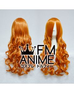 Medium Length Wavy Bright Orange Cosplay Wig