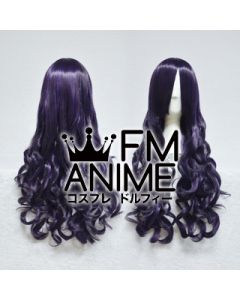 Medium Length Wavy Purple Mixed Black Cosplay Wig
