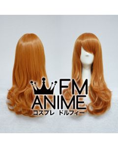 Medium Length Wavy Mixed Orange Brown Cosplay Wig (65cm)