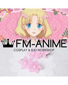My Next Life as a Villainess: All Routes Lead to Doom! Maria Campbell Pink Flowers Hair Clip Headdress Cosplay Accessories