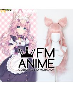 Nekopara Fraise Cosplay Wig with Cat Ears