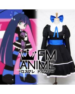 Panty & Stocking with Garterbelt Stocking Black Blue Lolita Dress Cosplay Costume