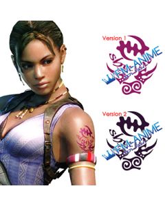 Resident Evil 5 Sheva Alomar Cosplay Tattoo Stickers