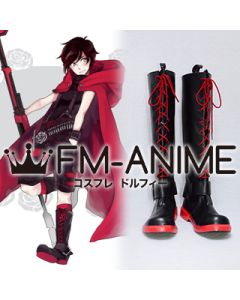 RWBY Red Ruby Rose (Male) Cosplay Shoes Boots