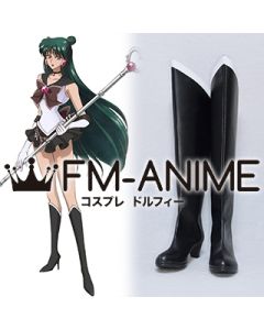 Sailor Moon Setsuna Meioh (Sailor Pluto) Black Cosplay Shoes Boots