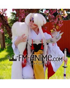Dog Yasha Sesshomaru Kimono Cosplay Costume Fluffy Tail Armour Props