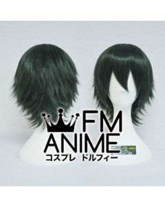 Short Layered Mixed Dark Green Cosplay Wig