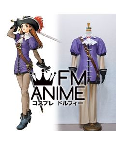 Suikoden III Lilly Pendragon Cosplay Costume with Hat
