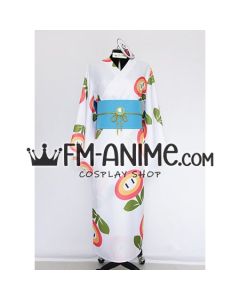 Su Ma-o Princess Peach Yukata Fire Flower Kimono Cosplay Costume Ghost Headwear