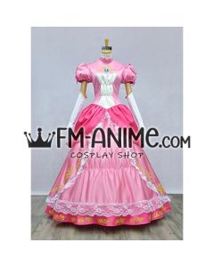 Bros 4 Princess Peach Pink Dress Cosplay Costume