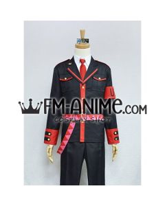 V Singer Ted Red Black Military Uniform Cosplay Costume