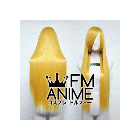 80cm Medium Length Straight Mixed Gold Cosplay Wig