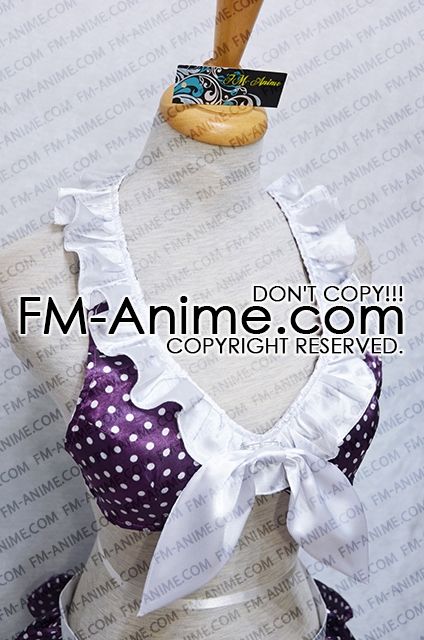 Fairy Tail Juvia Lockser Swimming Suit Cosplay Costume Outfit Bra Shorts Purple 