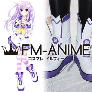 Cosplay Shoes  Hyperdimension Neptunia Neptune Purple Short boots Anime Props 