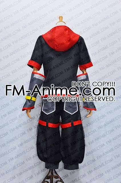 Kingdom Hearts 3 Sora Cosplay Costume black & red 