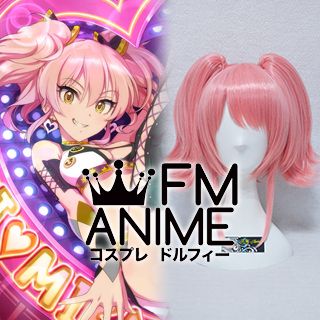 Halloween Wig Cosplay THE IDOLM@STER CINDERELLA MIKA pink style clips wigs Hair 