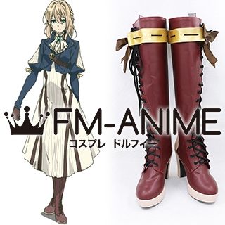 Details about   Violet Evergarden Cosplay Shoes Women Cosplay Costume High Knee Boots 2 Vers 