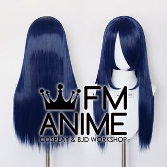 60cm Straight Blue Mixed Black Cosplay Wig