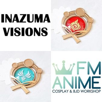 Genshin Impact Inazuma Visions Element Cosplay Props Accessories