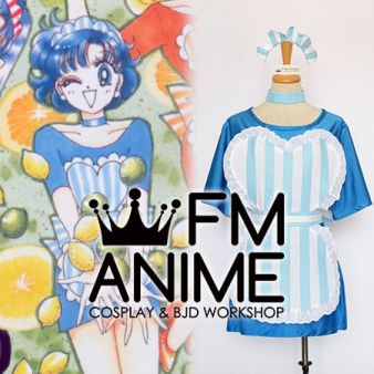 Sailor Moon Ami Mizuno Fruits Maid Blue Cosplay Costume