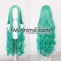 Bang Central Parting Style 100cm Long Length Wavy Mixed Lake Green Cosplay Wig
