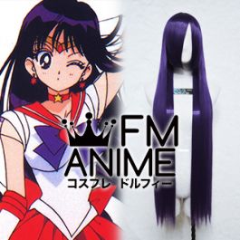 RTUTUR Anime Sailor Moon Mars Hino Rei Long Wig Cosplay Costume Heat Resistant Synthetic Hair Women Wigs