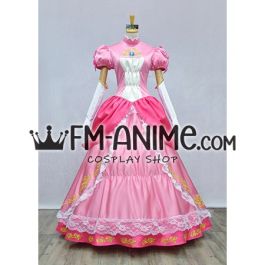 Bros 4 Princess Peach Pink Dress Cosplay Costume