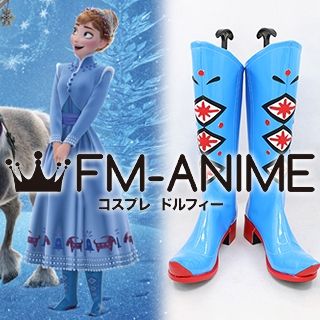 Olaf's Frozen Adventure Anna Cosplay Shoes Boots
