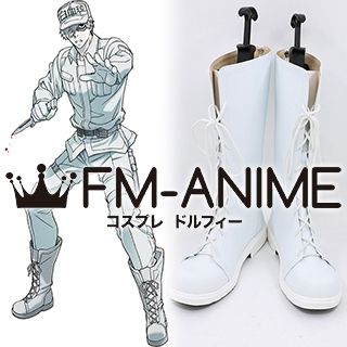 Cells at Work! White Blood Cell U-1146 Neutrophil White Cosplay Shoes Boots