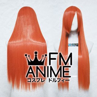 80cm Medium Length Straight Smoky Orange Cosplay Wig