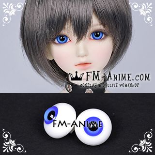 14mm / 16mm Dark Blue & Black Pupil BJD Dolls Glass Eyes Eyeballs Accessories