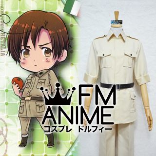 Axis Powers Hetalia Romano Vargas (South Italy) Military Uniform Cosplay Costume