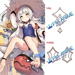 Azur Lane Z46 Swimming Suit Cosplay Tattoo Stickers