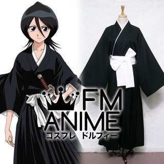Bleach Soul Reaper (Shinigami) Black Kimono Cosplay Costume