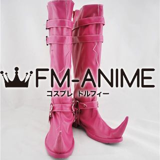 Blue Exorcist Mephisto Pheles Cosplay Shoes Boots (Pink)