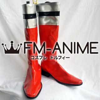Super Sentai Series Tokusou Sentai Dekaranger Ban / Deka Red Cosplay Shoes Boots