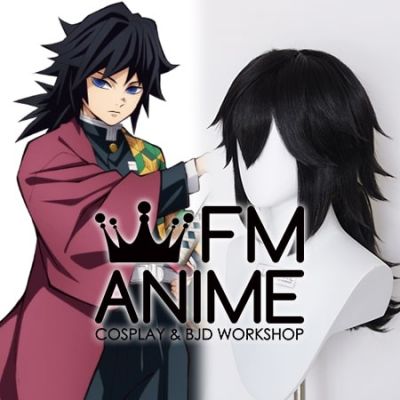 MUZI WIG Perruque Cosplay Anime pour Demon Slayer Kimetsu no Yaiba Kibutsuji Muzan Cosplay avec bonnet de perruque gratuit 
