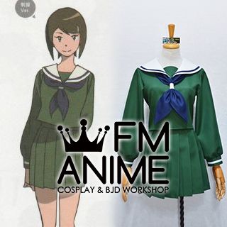 Digimon Adventure tri. Hikari Yagami Green Uniform Cosplay Costume