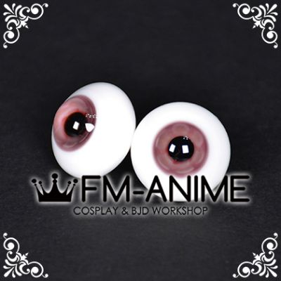 20mm Pale Red Violet Flower & Black Pupil BJD Dolls Glass Eyes Eyeballs Accessories
